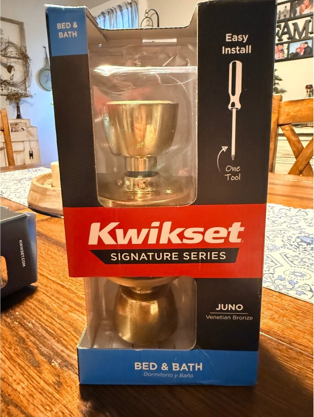 Gold doorknob